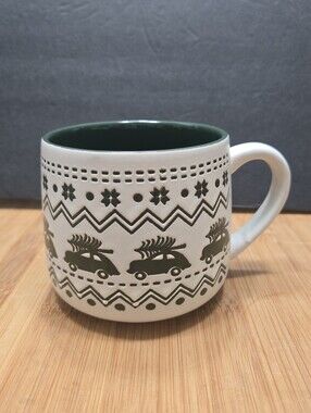 Fair Isle Comfy and Cozy Mug Festive Holiday Coffee Cup Christmas Tree Farm Trip